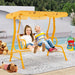 2-Seater Kids Swing Chair with Adjustable Canopy & Safety Belts