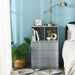 3-Drawer Dresser with 2 Open Compartments for Living Room Bedroom