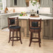65/74 Cm Swivel Bar Stool Set of 2 with Curved Backrest