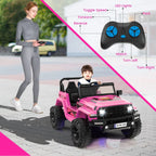 SEDOL 24V Double-Seater High-Power Kids Ride-On Truck with Parental Remote Control Dual High-Speed Motors LED Light Bars and 2-Hour Long-Play Battery – 35kg Capacity