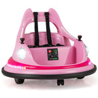 SEDOL 12V High-Performance Kids Bumper Car with 5-Point Safety Harness 360° Zero-Turn Dual Joysticks and 5-Mode LED Light Show – 12V Powered for Ages 3+