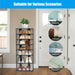 Extra Wide Wooden Vertical Shoe Rack with 7 Shelves