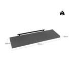 SEDOL Floating Wall Shelf Dark Grey Wooden Storage Rack for Books CD Display Floating Bookshelf for Kitchen Living Room Bedroom Wall Decor Home Office Organizer