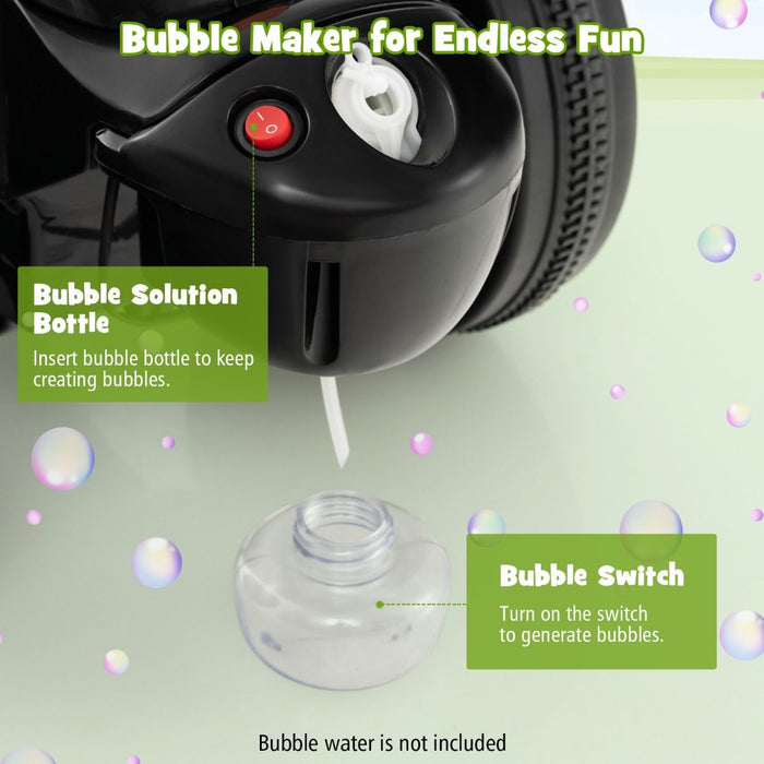 6V Kids Electric Motorcycle – Bubble Maker, Music & LED Headlights