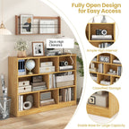 3-Tier Wooden Cube Bookcase with 8 Compartments
