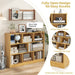 3-Tier Wooden Cube Bookcase with 8 Compartments