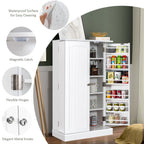 2-Door Pantry Cabinet with 6 Adjustable Shelves