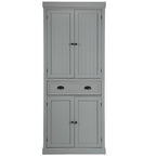 4-Door Tall Kitchen Cupboard Adjustable Shelves and Drawer