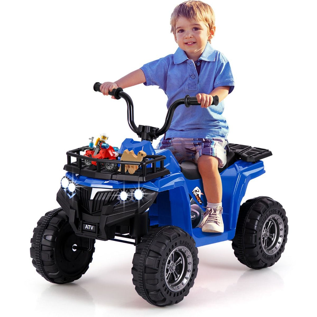 6V Kids Quad Ride-On – One-Button Start ATV with Tread Tires & MP3 Player