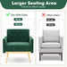 Modern Velvet Accent Chair with Button Tufted Back and Golden Metal Legs
