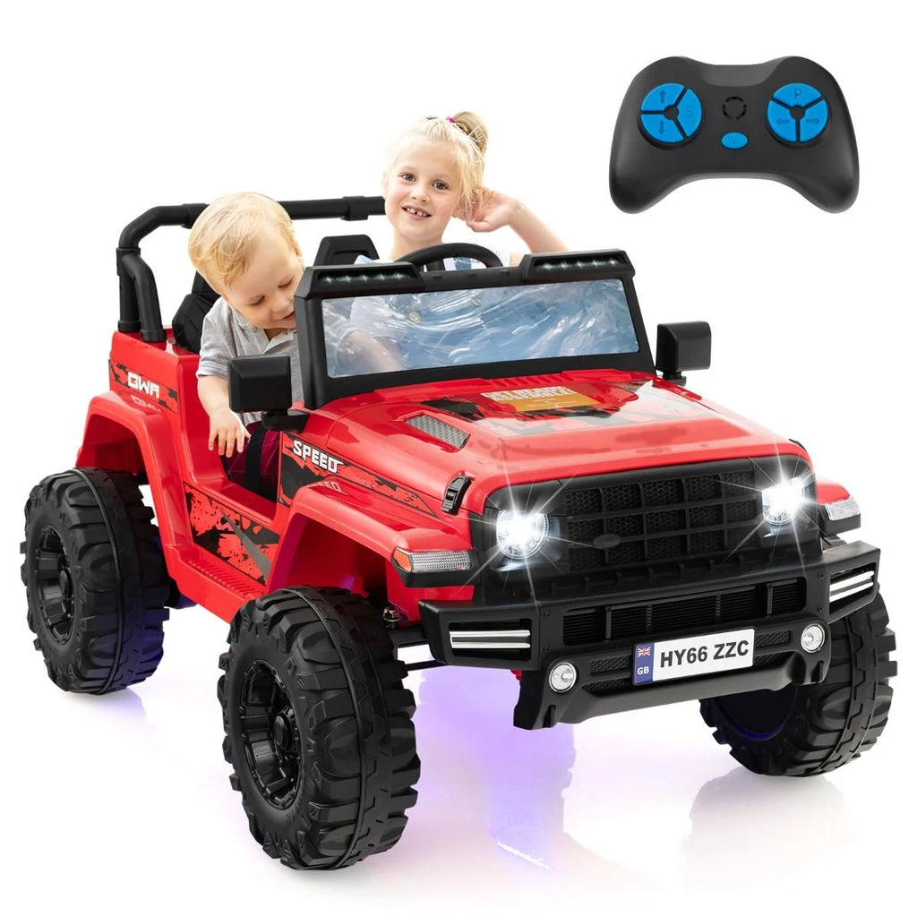 SEDOL 24V Double-Seater High-Power Kids Ride-On Truck with Parental Remote Control Dual High-Speed Motors LED Light Bars and 2-Hour Long-Play Battery – 35kg Capacity