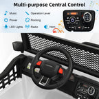 SEDOL 2-Seater Kids Ride-On Truck 12V Battery Powered Electric Car with Parental Remote Control Spring Suspension Rocking Mode and Bluetooth/USB Audio – 50kg Capacity