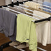 Foldable Clothes Drying Rack – 3-Tier Steel Garment Dryer with Wheels
