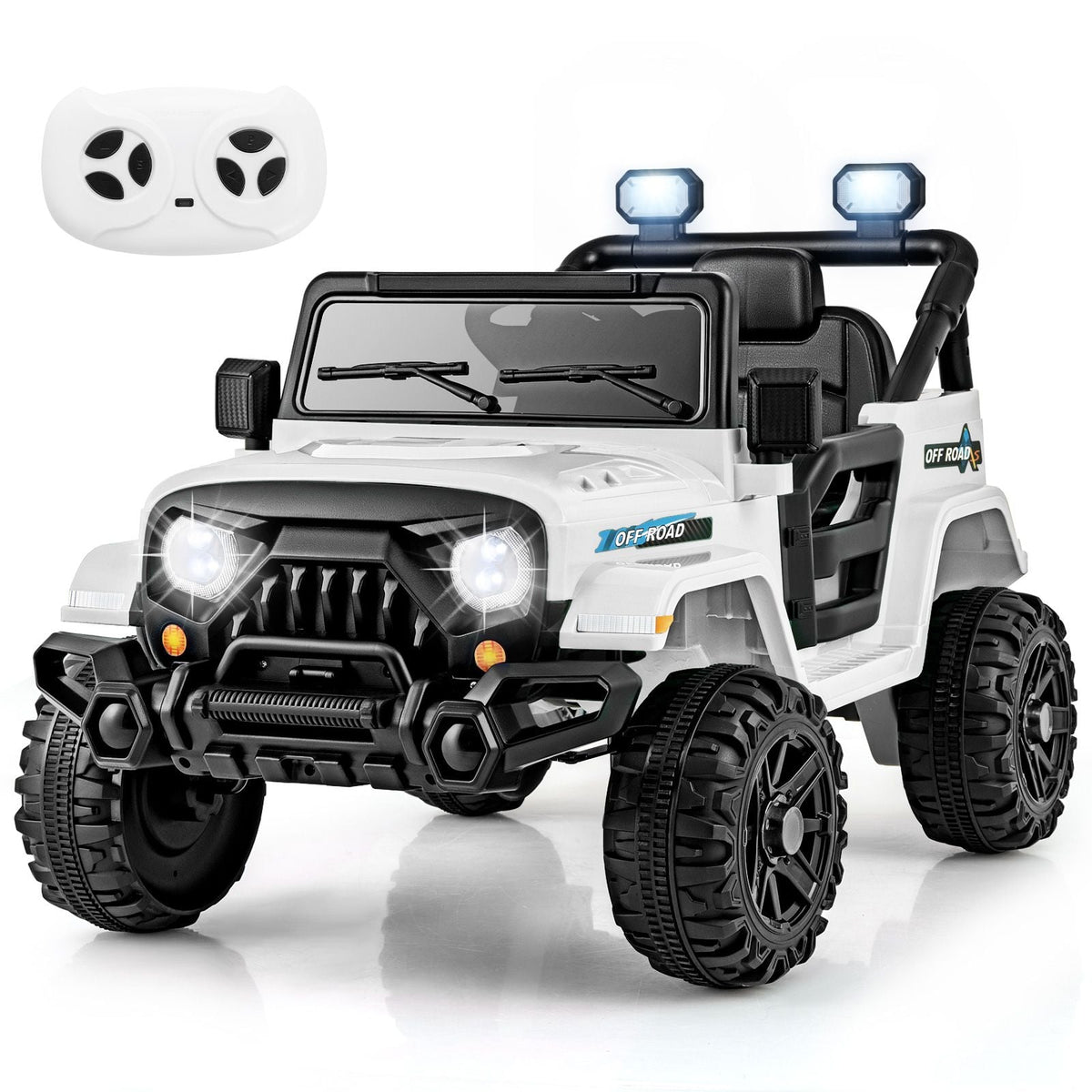 SEDOL 12V Kids Ride-On Expedition Truck | Dual 35W High-Torque Motors | Parental Remote Control with Emergency Brake | All-Terrain Wheels, LED Lights & Wireless Music Connectivity