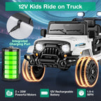 SEDOL 12V Kids Ride-On Expedition Truck | Dual 35W High-Torque Motors | Parental Remote Control with Emergency Brake | All-Terrain Wheels, LED Lights & Wireless Music Connectivity