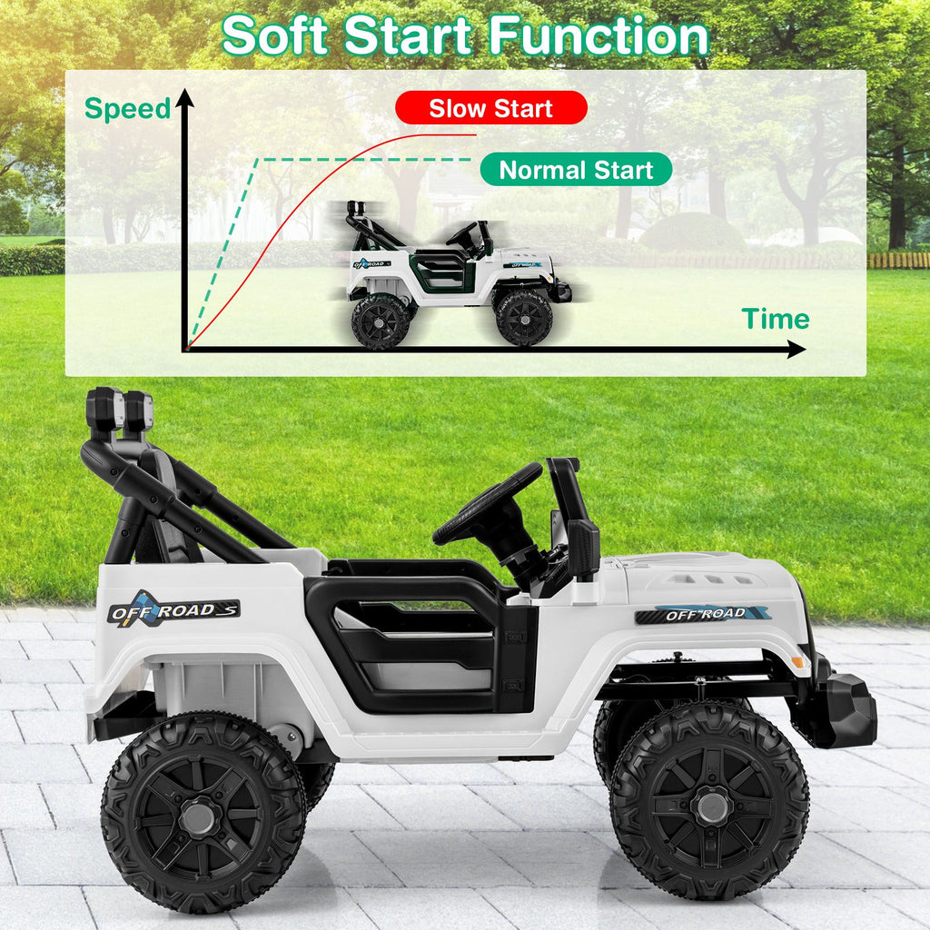 SEDOL 12V Kids Ride-On Expedition Truck | Dual 35W High-Torque Motors | Parental Remote Control with Emergency Brake | All-Terrain Wheels, LED Lights & Wireless Music Connectivity