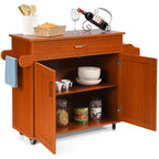 Rolling Kitchen Storage Trolley with Adjustable Shelf and Drawer