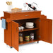 Rolling Kitchen Storage Trolley with Adjustable Shelf and Drawer