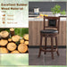 65/74 Cm Swivel Bar Stool Set of 2 with Curved Backrest