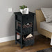 Bedside Table Made of Paulownia Wood in Country House Style
