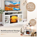 1400W Electric Fireplace with Mantel for Tvs up to 55 Inches