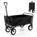 Heavy Duty Camping Garden Cart with Adjustable Handle and Drink Holders