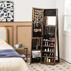3-In-1 Mirrored Jewellery Armoire with Display Shelves