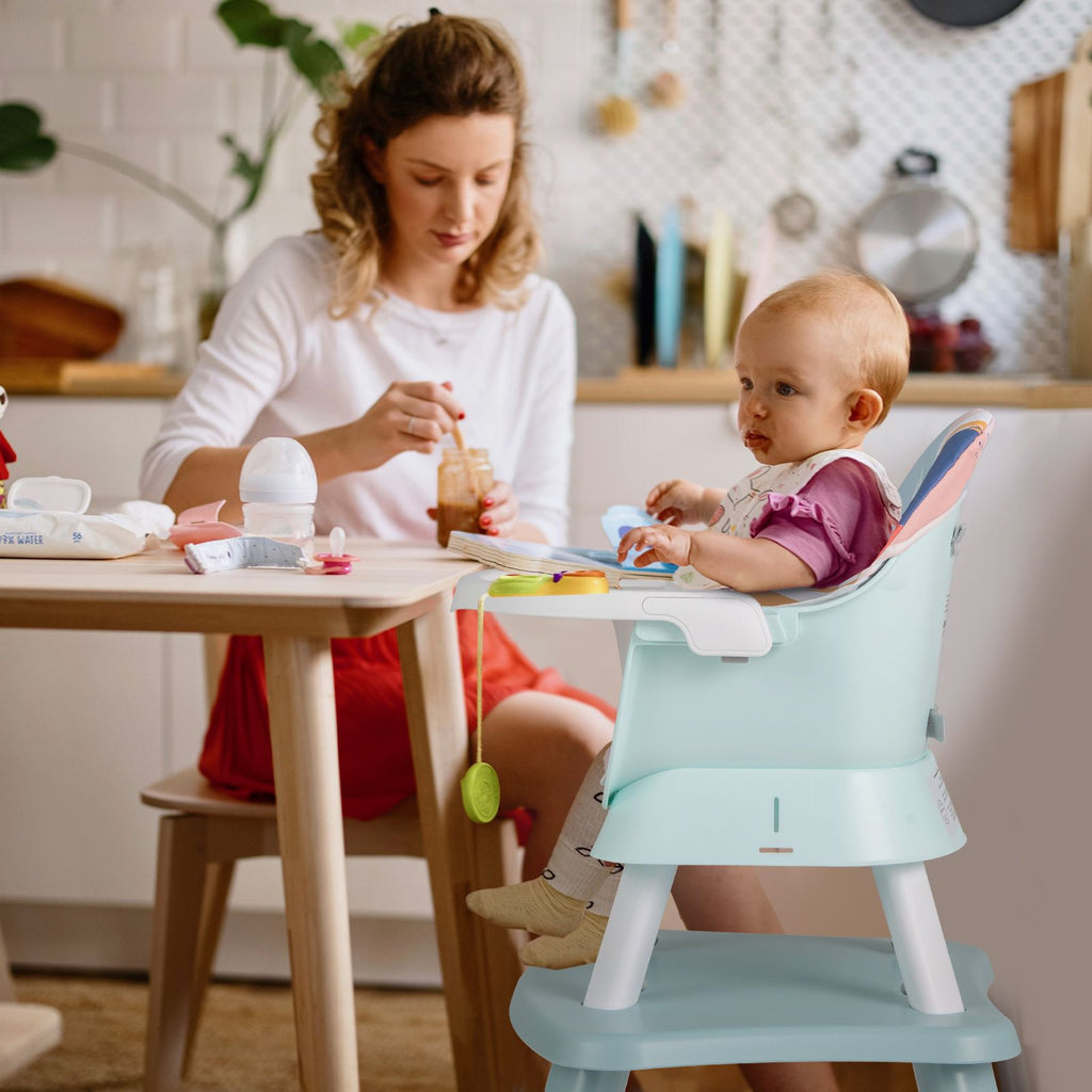 SEDOL 6-in-1 Ultimate Baby-to-Toddler High Chair & Activity Station with Building Block Tabletop Parental Booster Seat and Waterproof PU Leather Cushion – 25kg Capacity