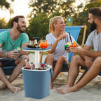 Portable Cooler Side Table – 3-in-1 Ice Chest, Side Table & Bottle Opener Unit