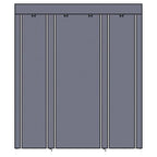 69" Portable Clothes Wardrobe – Non-Woven Fabric Closet Organiser (Grey)