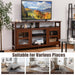 Living Room Console Table for Tvs with Wooden Fireplace and 2 Cabinets