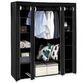 69" Portable Clothes Wardrobe – Non-Woven Fabric Closet Organiser (Black)