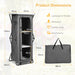 3-Tier Folding Camping Storage Cabinet with Side Pockets and Carry Bag