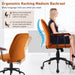 Adjustable Velvet Rocking Leisure Chair with Padded Seat