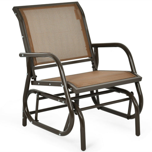Glider Rocking Chair – Outdoor Swing Seat with Steel Frame & Breathable Fabric