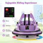 SEDOL 12V High-Performance Kids Bumper Car with 5-Point Safety Harness 360° Zero-Turn Dual Joysticks and 5-Mode LED Light Show – 12V Powered for Ages 3+