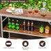 Aluminum Lightweight Folding Picnic Table with 2-Tier Shelves and Carrying Bag