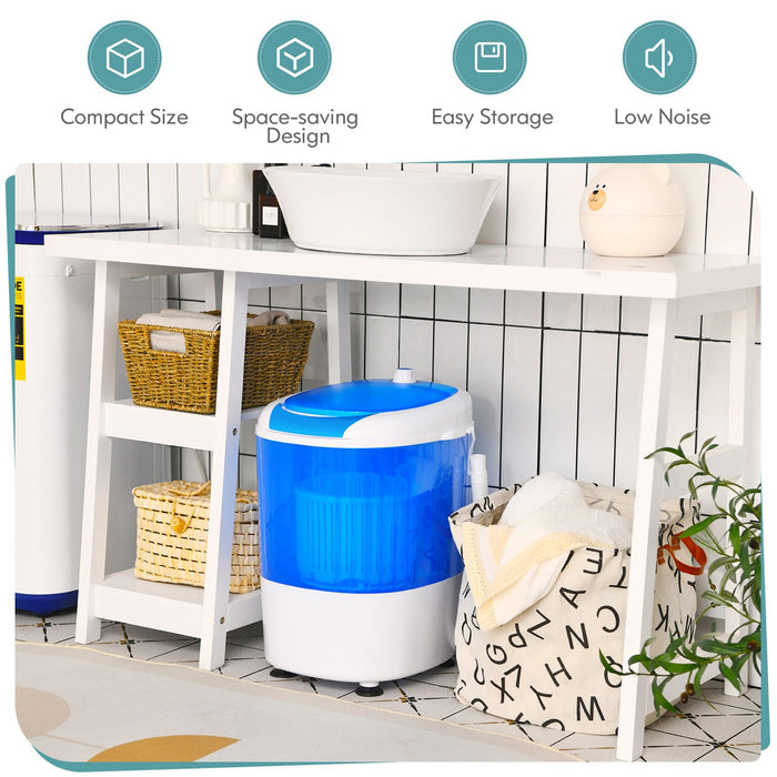 2-in-1 Mini Washer & Spin Dryer – Portable Semi-Auto Laundry for Flats, RVs, Dorms