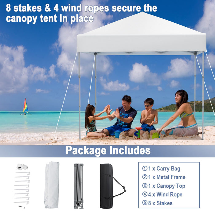 2x2m Pop-Up Canopy Tent with Adjustable Height