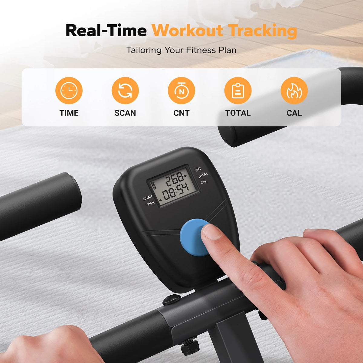 Squat Rowing Machine – 2-in-1 Foldable Exercise Equipment, Glute Trainer & Leg Workout Machine