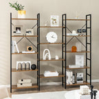 5-Tier Industrial Bookshelf with 14 Open Shelves for Home Office
