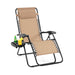 Folding Zero-Gravity Recliner – Outdoor Patio Lounge Chair with Removable Headrest & Tray