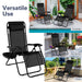 Folding Zero-Gravity Recliner – Outdoor Patio Lounge Chair with Removable Headrest & Tray