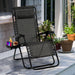 Folding Zero-Gravity Recliner – Outdoor Patio Lounge Chair with Removable Headrest & Tray