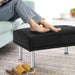 Leather Tufted Upholstered Ottoman Bench for Living Room Entryway
