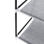 64" Portable Wardrobe – Foldable Clothes Storage Closet with Shelves & Hanging Rail (Grey)