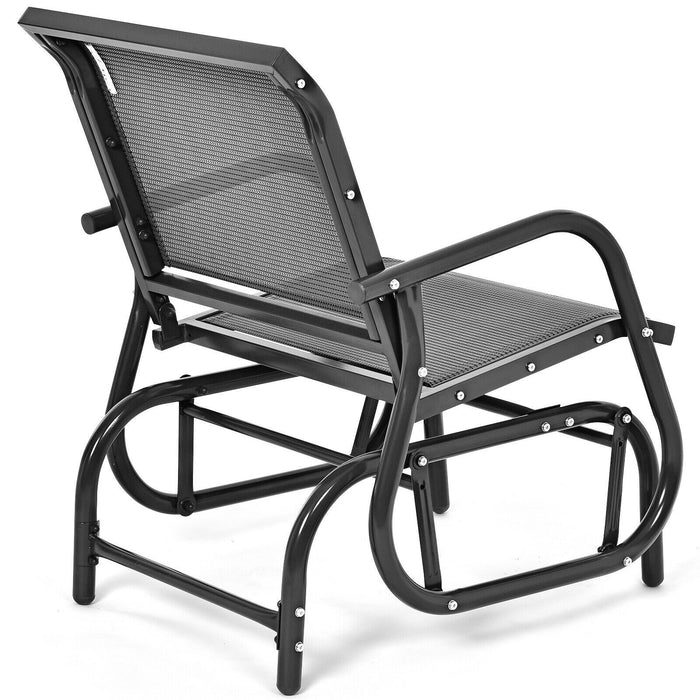 Glider Rocking Chair – Outdoor Swing Seat with Steel Frame & Breathable Fabric