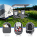 Double Folding Camping Chair with Canopy and Armrests