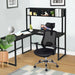 L-Shaped Corner Computer Desk with Storage Bookshelf