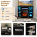 Corner TV Stand with Fireplace Insert and LED Lights